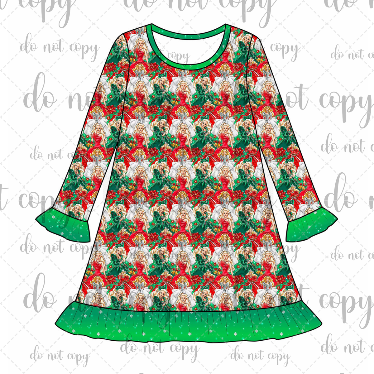 PRE-SALE: Glam The Halls Kids Long Sleeve Nightgown